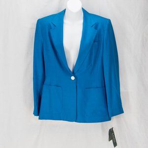 Ralph Lauren Bright Caribbean Turquois Blazer Sz 8